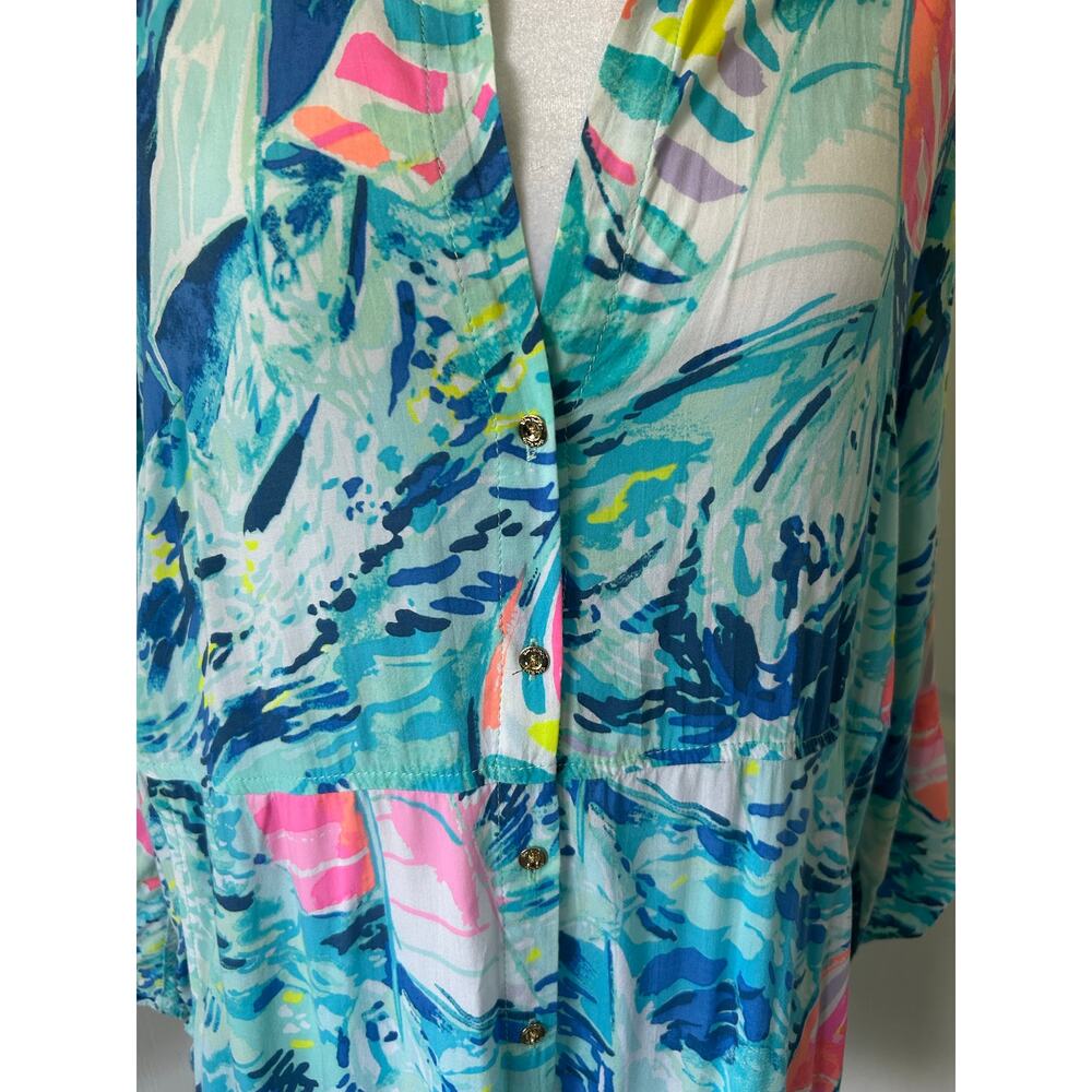 Lilly Pulitzer Resort-Ready Rayon Beach Dress, Size S, with Pockets. - Picture 3 of 10